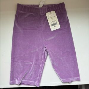 Nwt purple velvet biker shorts